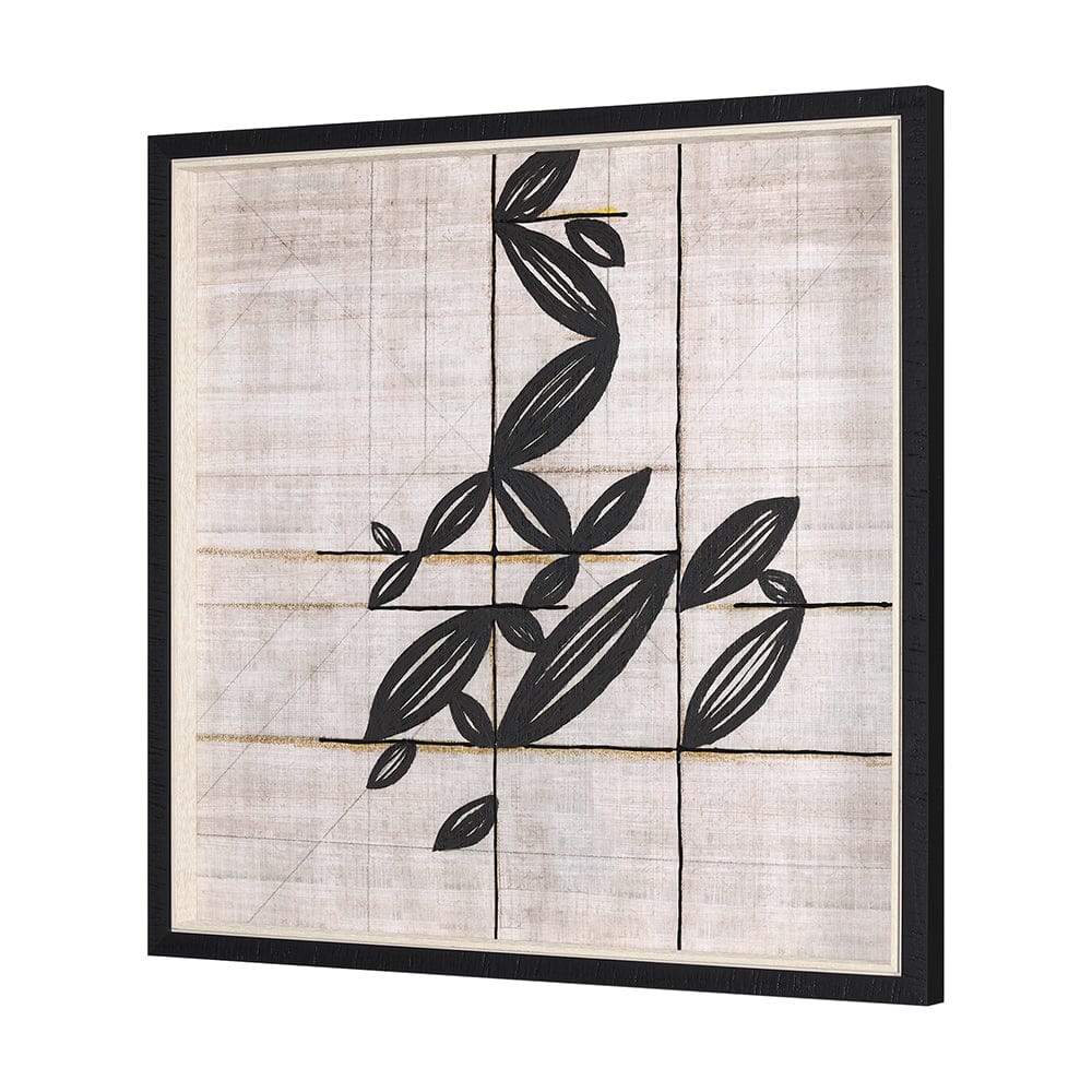 Mercana - Papyrus Foliage I by Mercana Studio a Hand Embellished Textured Framed Art Print - 15181 view 2