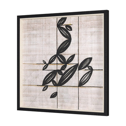 Mercana - Papyrus Foliage I by Mercana Studio a Hand Embellished Textured Framed Art Print - 15181 view 2