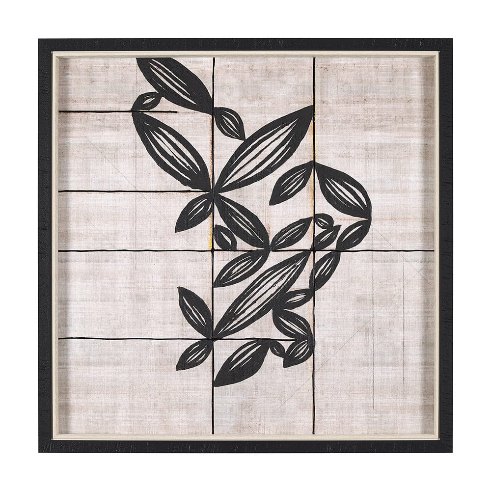 Mercana - Papyrus Foliage II by Mercana Studio a Hand Embellished Textured Framed Art Print - 15182 view 1