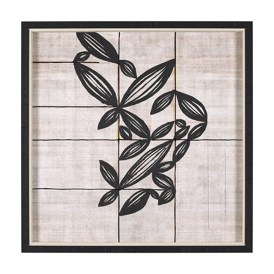 Mercana - Papyrus Foliage II by Mercana Studio a Hand Embellished Textured Framed Art Print - 15182 view 1