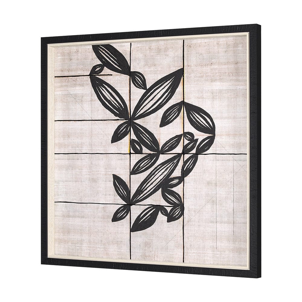 Mercana - Papyrus Foliage II by Mercana Studio a Hand Embellished Textured Framed Art Print - 15182 view 2