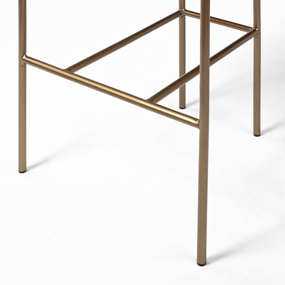 Mercana - Parker Brown Faux Leather Seat Gold Metal Bar Stool - 69363 view 10