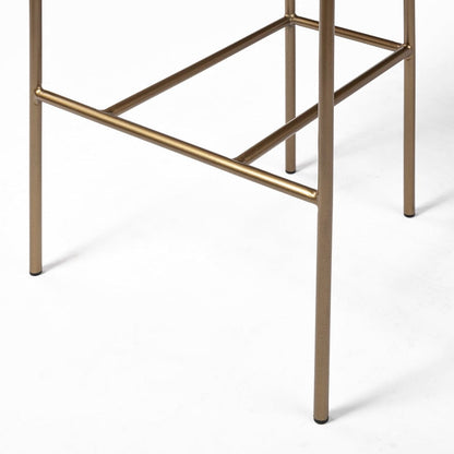 Mercana - Parker Brown Faux Leather Seat Gold Metal Bar Stool - 69363 view 10