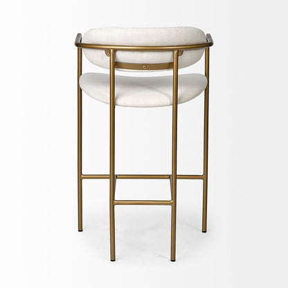 Mercana - Parker Cream Fabric Seat Gold Metal Counter Stool - 68562 view 3