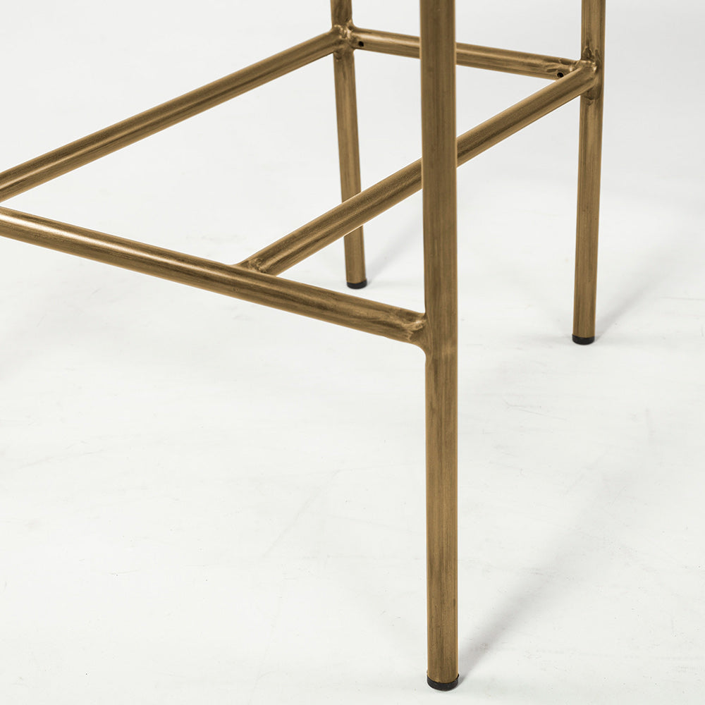 Mercana - Parker Cream Fabric Seat Gold Metal Counter Stool - 68562 view 8