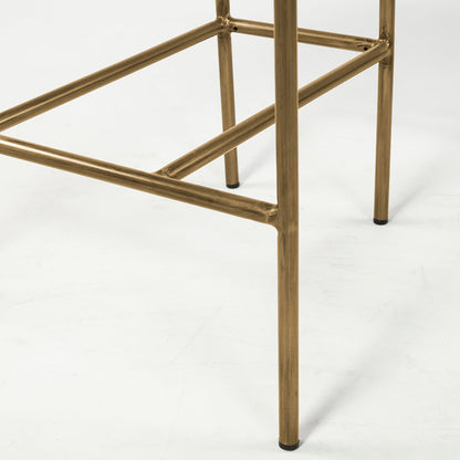 Mercana - Parker Cream Fabric Seat Gold Metal Counter Stool - 68562 view 8