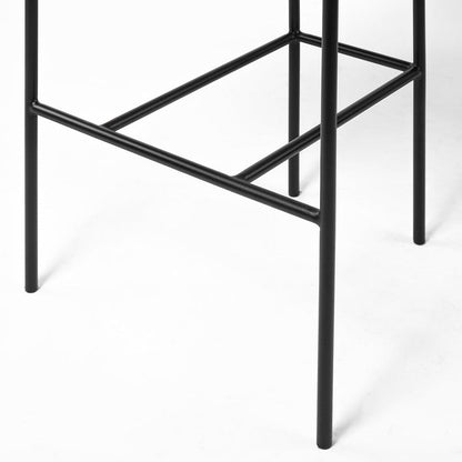 Mercana - Parker Gray Fabric Seat Black Metal Bar Stool - 69360_CLOSEOUT view 10
