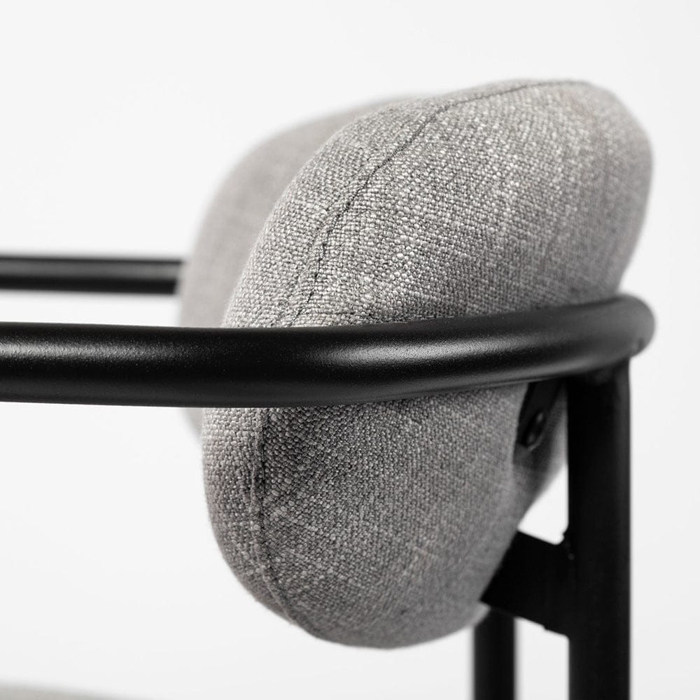 Mercana - Parker Gray Fabric Seat Black Metal Counter Stool - 69359_CLOSEOUT view 8