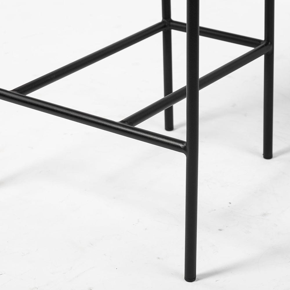 Mercana - Parker Gray Fabric Seat Black Metal Counter Stool - 69359_CLOSEOUT view 10