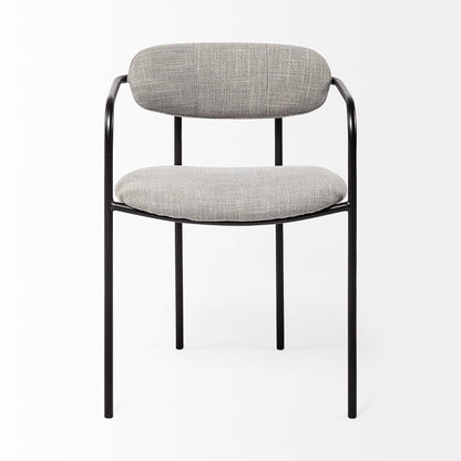 Mercana - Parker Gray Fabric Seat Black Metal Dining Chair (Set of 2) - 69358 view 2