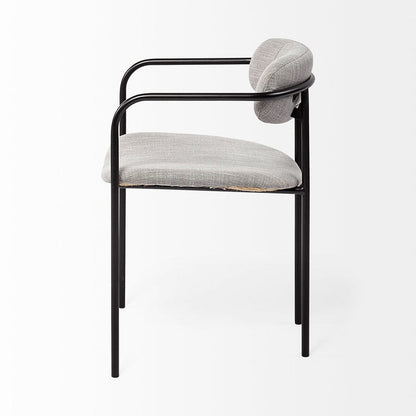 Mercana - Parker Gray Fabric Seat Black Metal Dining Chair (Set of 2) - 69358 view 3