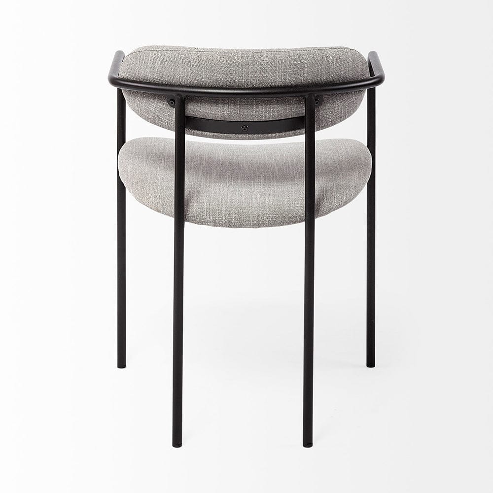 Mercana - Parker Gray Fabric Seat Black Metal Dining Chair (Set of 2) - 69358 view 4