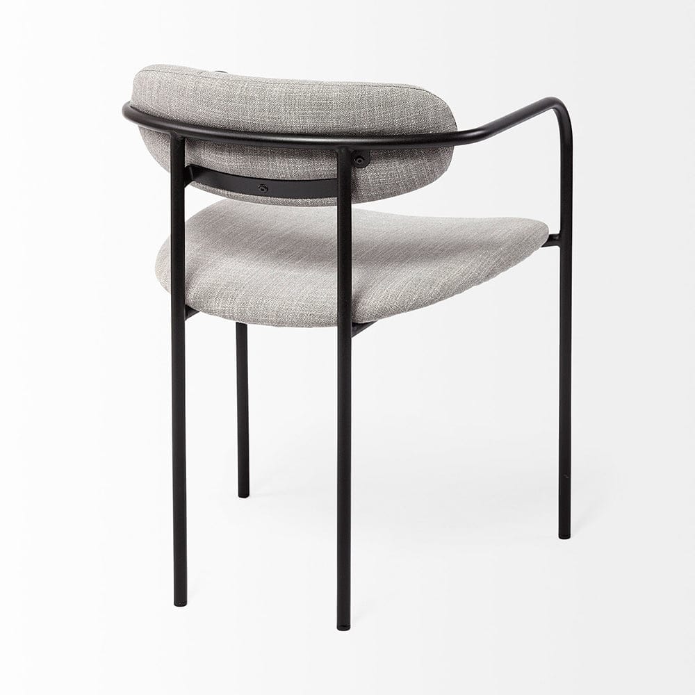 Mercana - Parker Gray Fabric Seat Black Metal Dining Chair (Set of 2) - 69358 view 5
