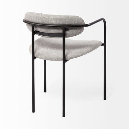 Mercana - Parker Gray Fabric Seat Black Metal Dining Chair (Set of 2) - 69358 view 5