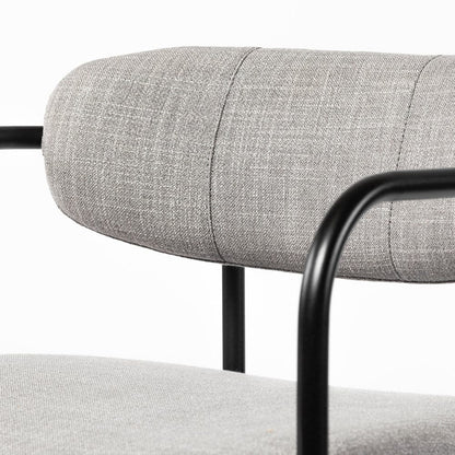 Mercana - Parker Gray Fabric Seat Black Metal Dining Chair (Set of 2) - 69358 view 6