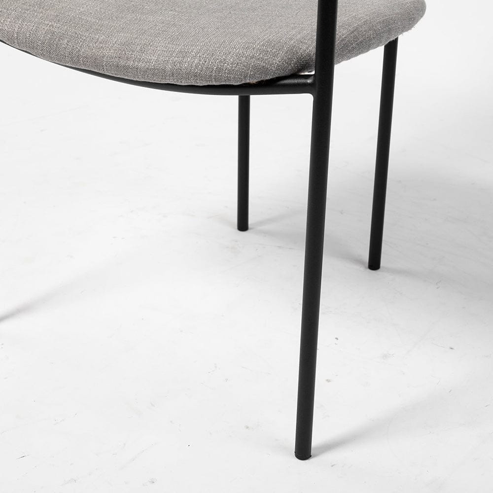 Mercana - Parker Gray Fabric Seat Black Metal Dining Chair (Set of 2) - 69358 view 10