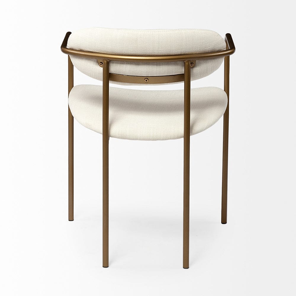 Mercana - Parker I Cream Fabric Seat Gold Metal Frame Dining Chair (Set of 2) - 68310 view 5