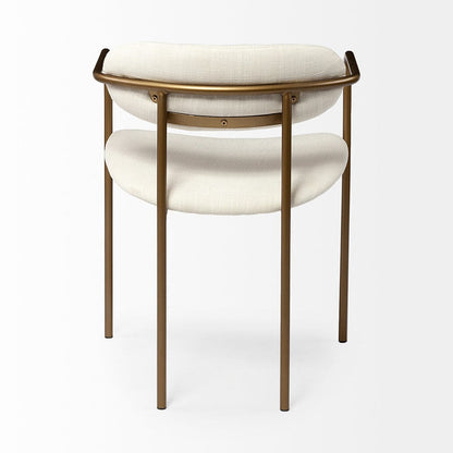 Mercana - Parker I Cream Fabric Seat Gold Metal Frame Dining Chair (Set of 2) - 68310 view 5