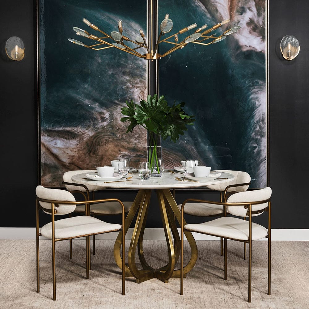 Mercana - Parker I Cream Fabric Seat Gold Metal Frame Dining Chair (Set of 2) - 68310 view 6