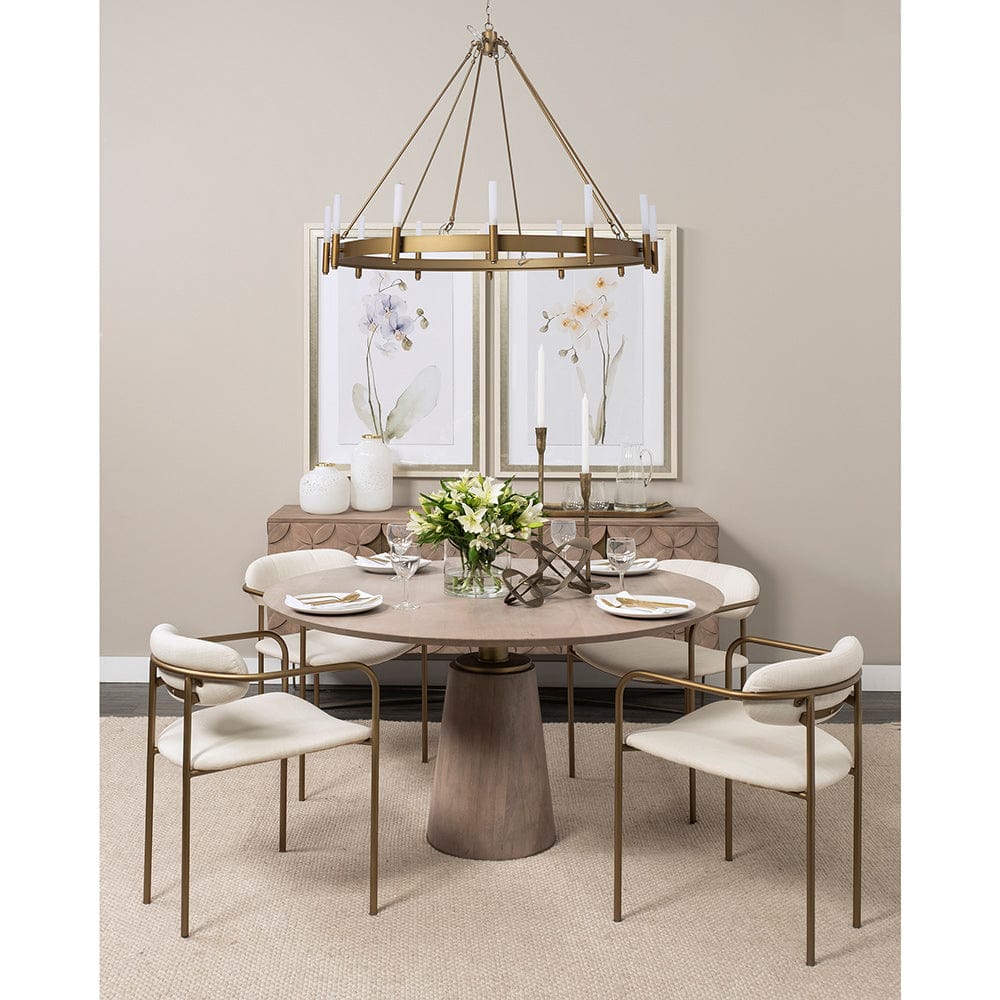 Mercana - Parker I Cream Fabric Seat Gold Metal Frame Dining Chair (Set of 2) - 68310 view 7