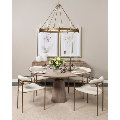 Mercana - Parker I Cream Fabric Seat Gold Metal Frame Dining Chair (Set of 2) - 68310 view 7