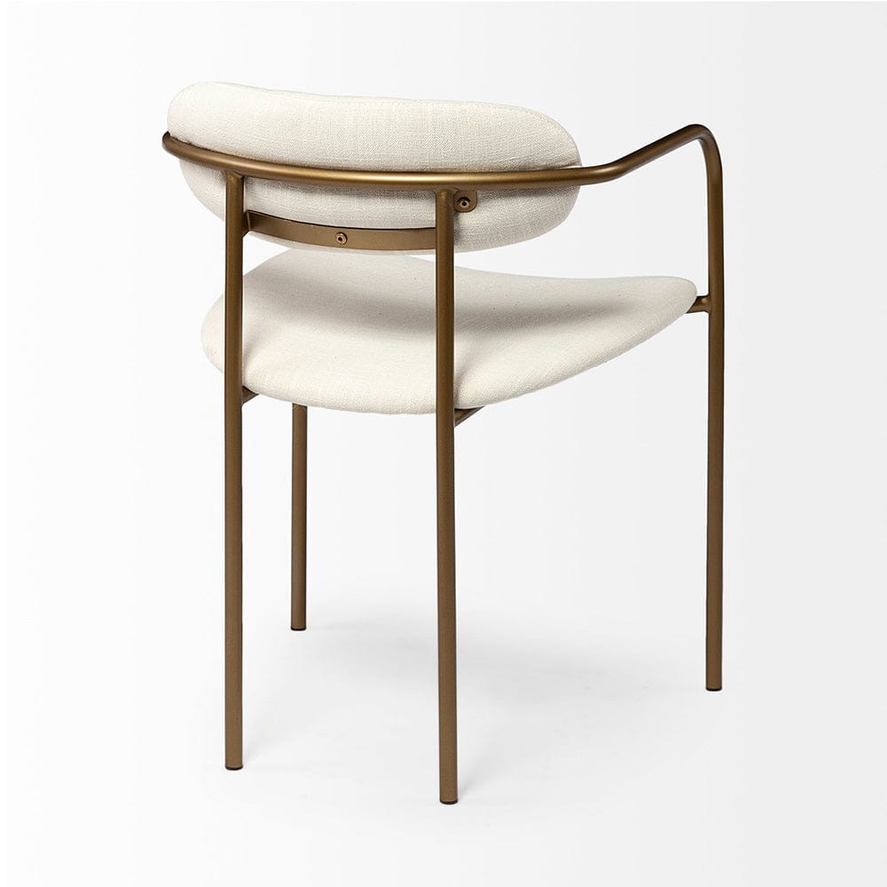 Mercana - Parker I Cream Fabric Seat Gold Metal Frame Dining Chair (Set of 2) - 68310 view 9