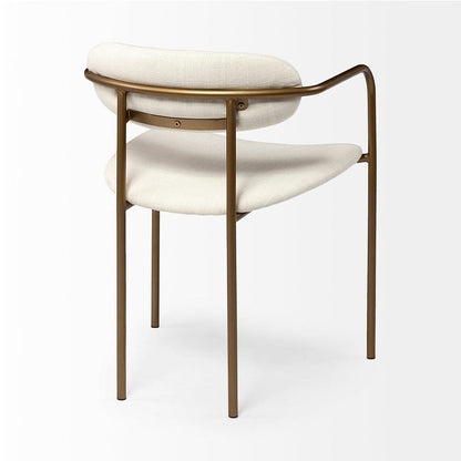 Mercana - Parker I Cream Fabric Seat Gold Metal Frame Dining Chair (Set of 2) - 68310 view 9