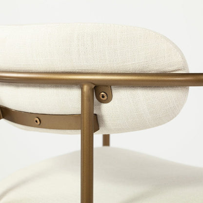 Mercana - Parker I Cream Fabric Seat Gold Metal Frame Dining Chair (Set of 2) - 68310 view 10