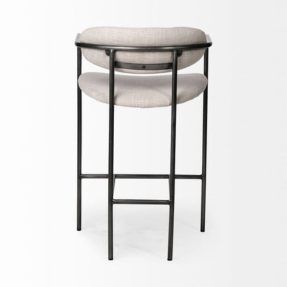 Mercana - Parker II Beige Fabric Seat Gun Metal Grey Metal Counter Stool - 68561_CLOSEOUT view 3