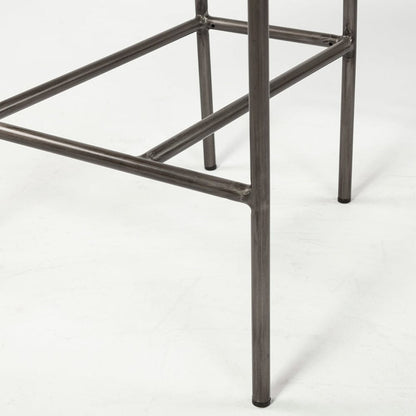 Mercana - Parker II Beige Fabric Seat Gun Metal Grey Metal Counter Stool - 68561_CLOSEOUT view 8