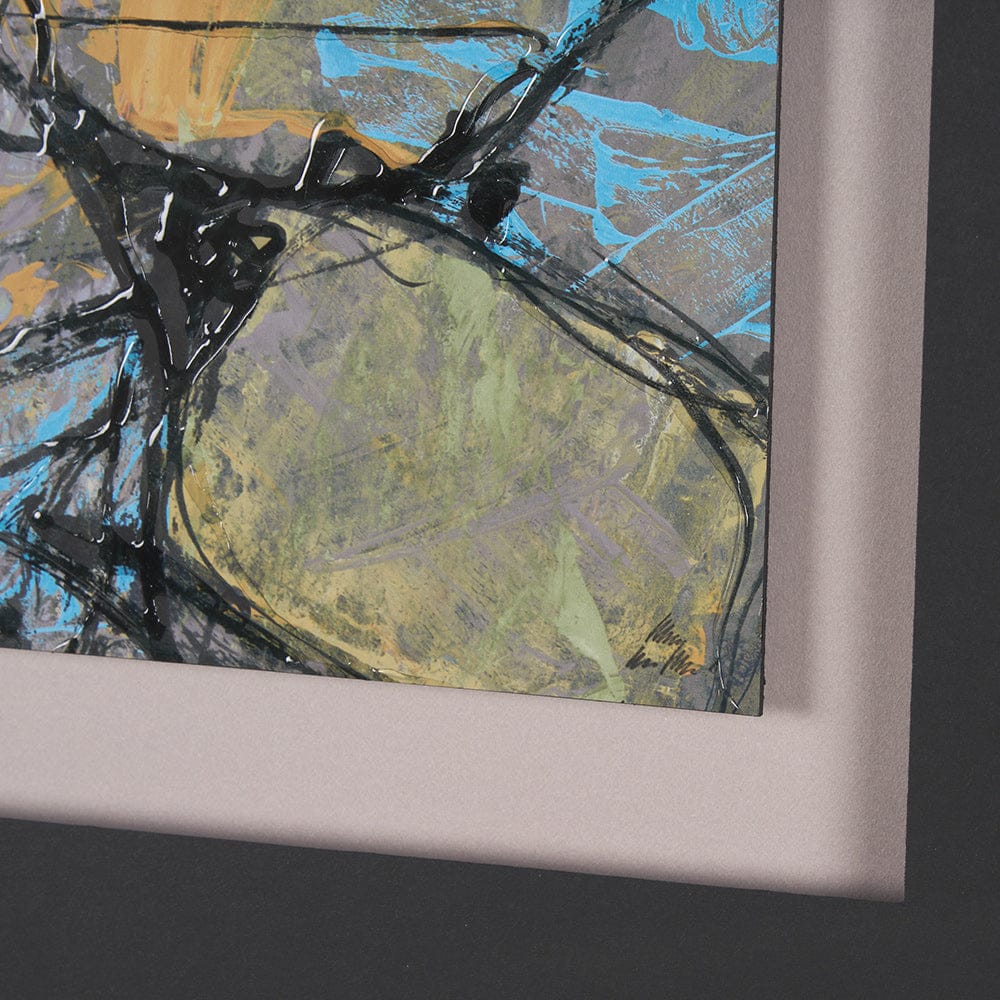 Mercana - Passtime III by Mercana Studio a Hand Embelished Textured Framed Art Print Matted under Glass - 15422 view 6