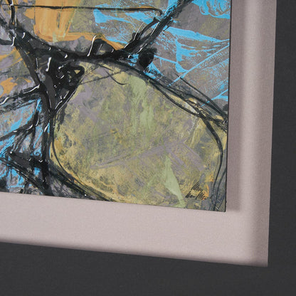 Mercana - Passtime III by Mercana Studio a Hand Embelished Textured Framed Art Print Matted under Glass - 15422 view 6