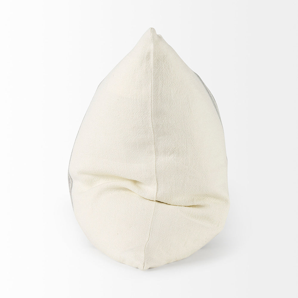 Mercana - Patrice 22 x 22 Cream With Gray Stripes Decorative Pillow Cover - 68871 view 3