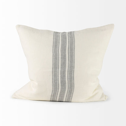 Mercana - Patrice 22 x 22 Cream With Gray Stripes Decorative Pillow Cover - 68871 view 4