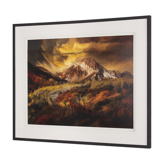 Mercana - Peak Pursuit by Bobbie Goodrich a Hand Embellished Framed Art Print Matted under Glass - 15570 view 2