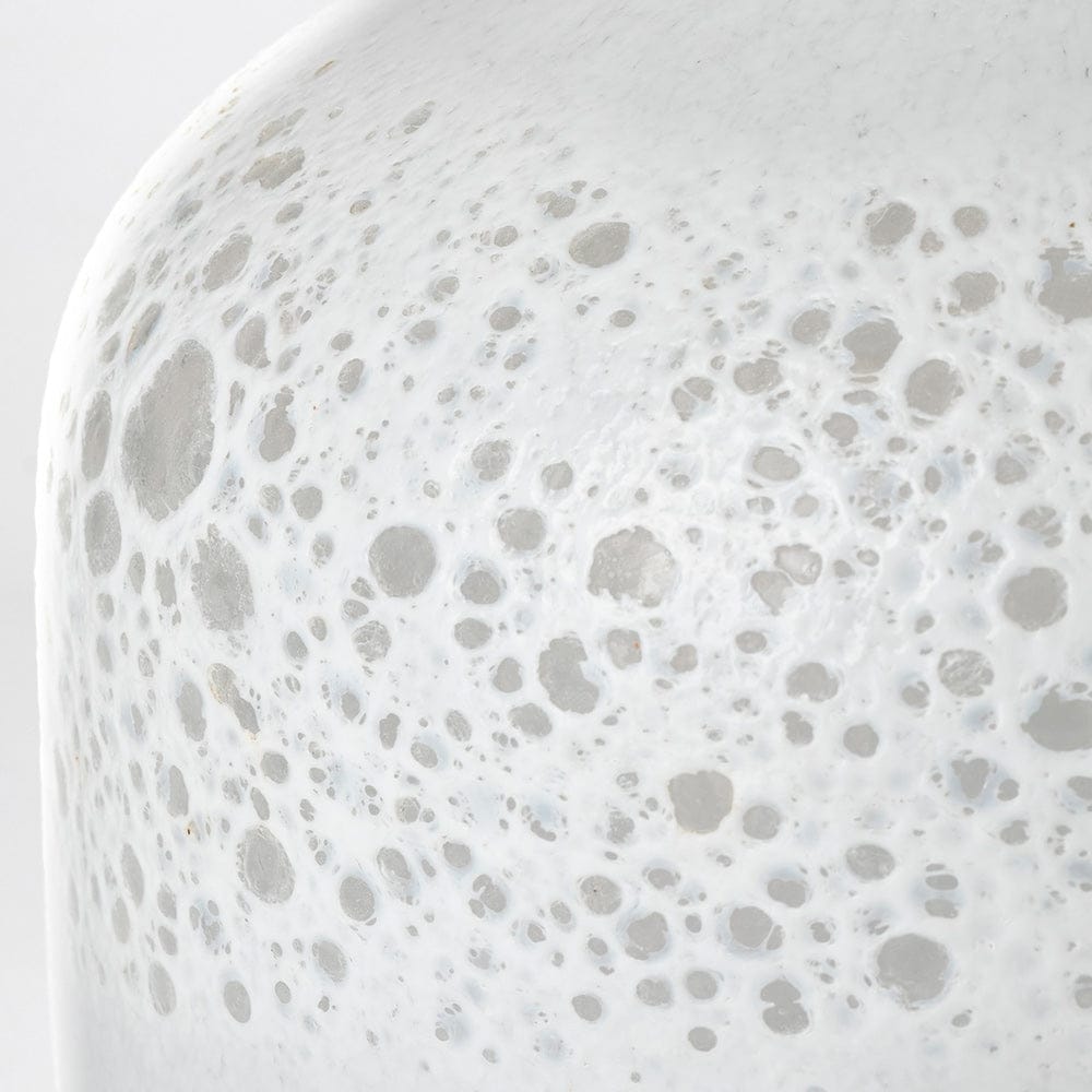 Mercana - Pearl Short White Gold Rim Glass Vase - 69034 view 10