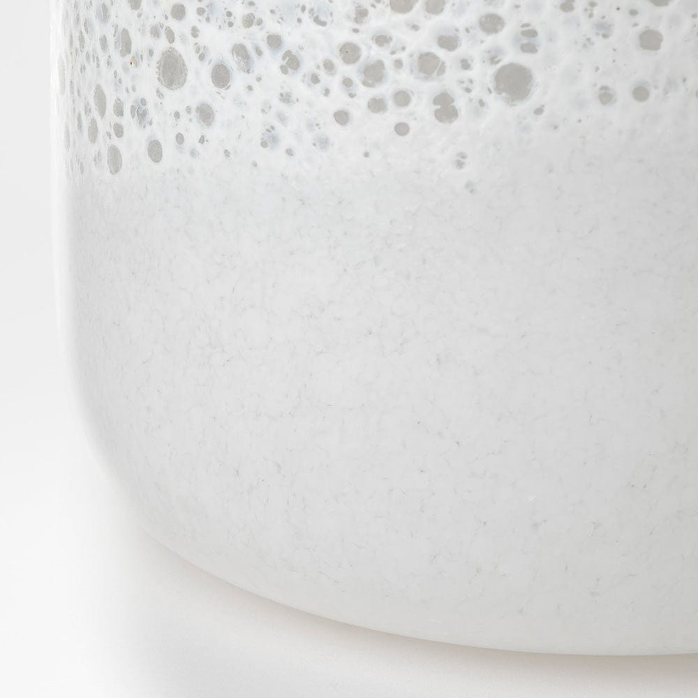 Mercana - Pearl Short White Gold Rim Glass Vase - 69034 view 11