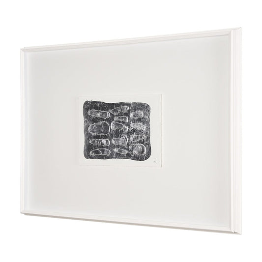 Mercana - Pebble Patch by Studio M a handmade Original Framed Artwork under Glass - 15099 view 2
