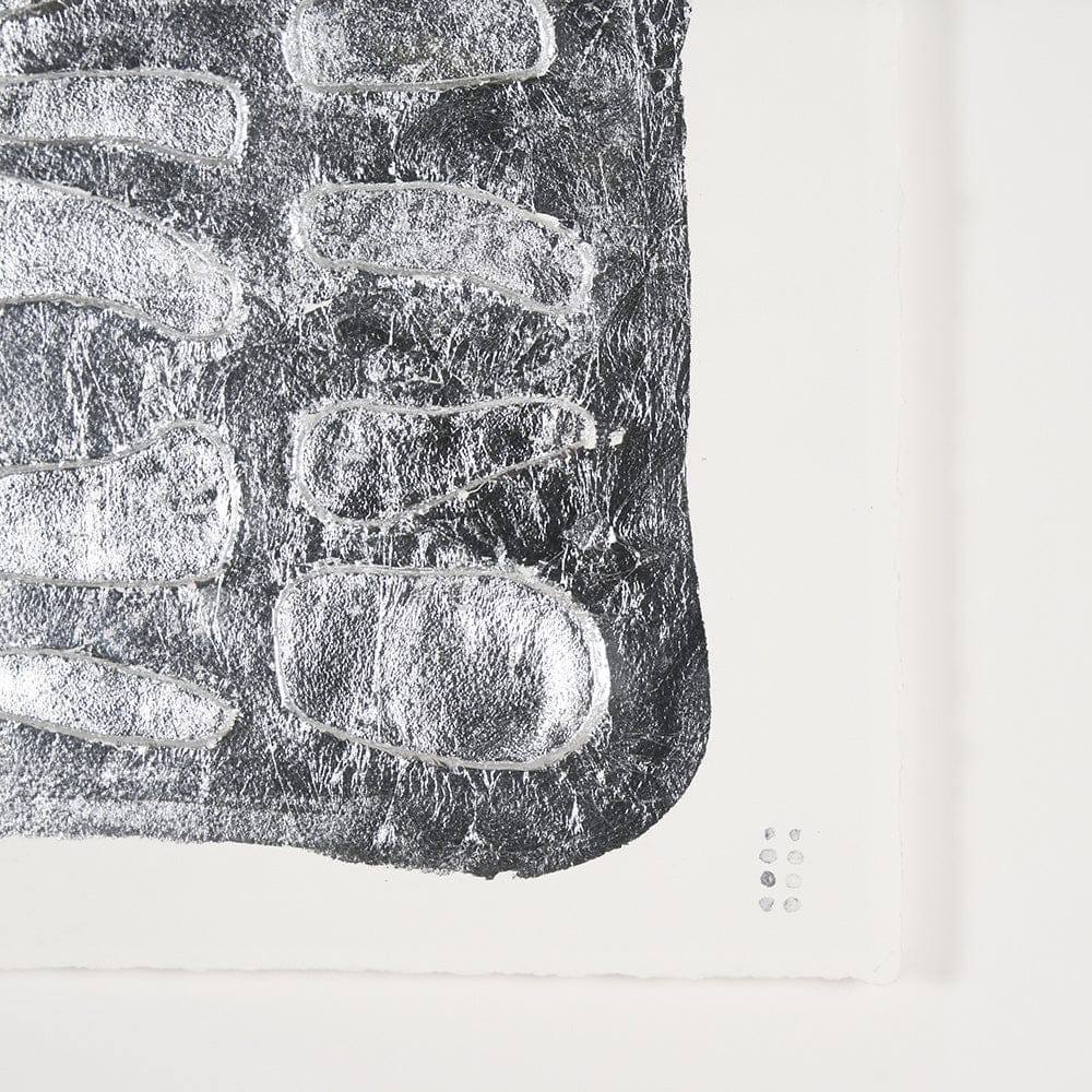 Mercana - Pebble Patch by Studio M a handmade Original Framed Artwork under Glass - 15099 view 6