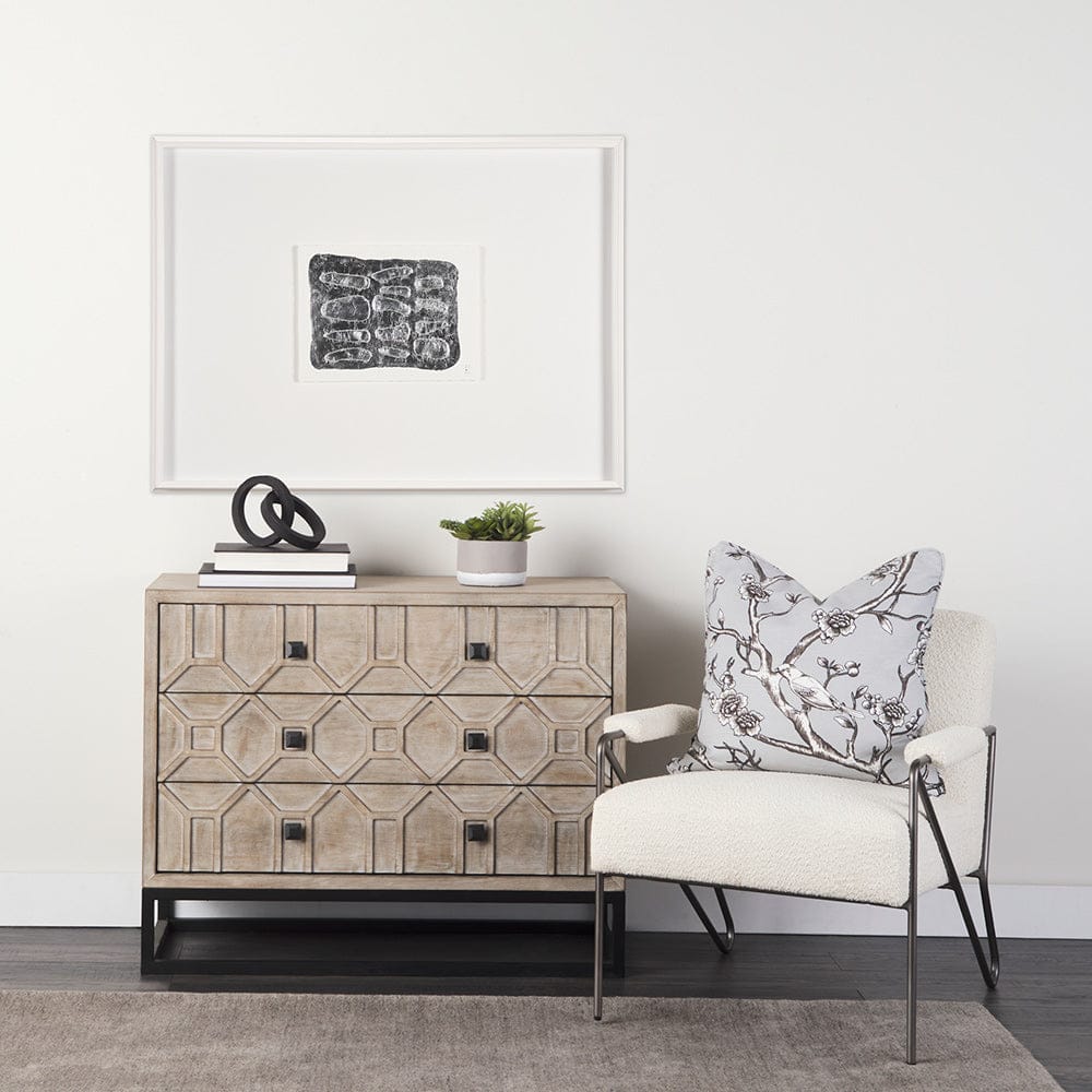 Mercana - Pebble Patch by Studio M a handmade Original Framed Artwork under Glass - 15099 view 8