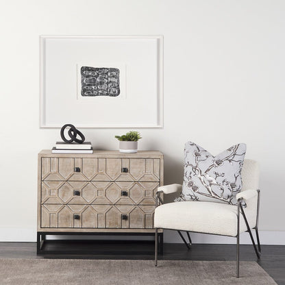 Mercana - Pebble Patch by Studio M a handmade Original Framed Artwork under Glass - 15099 view 8