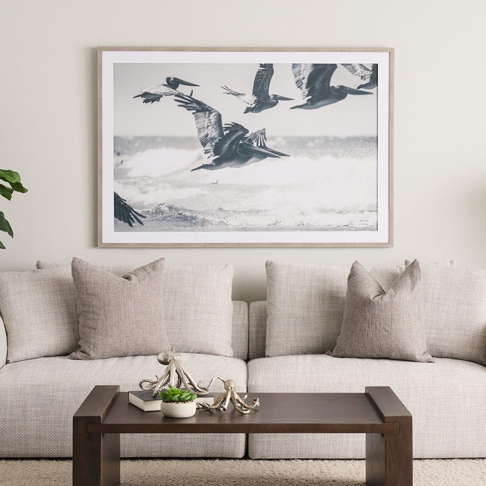 Mercana - Pelican Beach by Nathan Larson a Hand Embellished Framed Art Print Matted under Glass - 15713 view 8