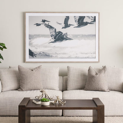 Mercana - Pelican Beach by Nathan Larson a Hand Embellished Framed Art Print Matted under Glass - 15713 view 8