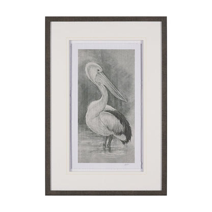 Mercana - Pelican Sketch by Mercana Studio a Hand Embellished Framed Art Print Matted under Glass - 15752 view 1