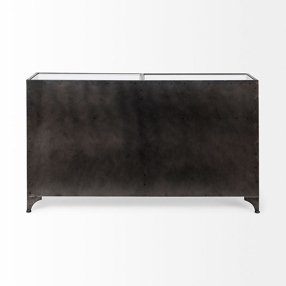 Mercana - Pender 63" L Black Metal Glass Door Display Cabinet - 50523 view 8