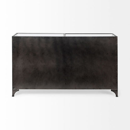 Mercana - Pender 63" L Black Metal Glass Door Display Cabinet - 50523 view 8