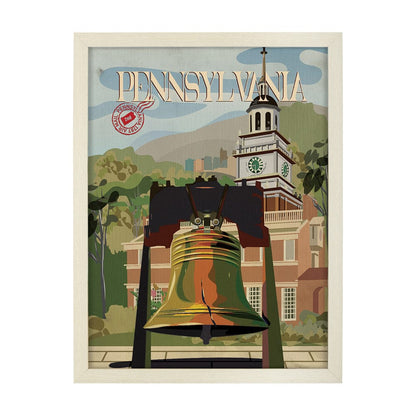 Mercana - Pennsylvania Go USA L by Mercana Studio a Hand Embellished Decograph Framed Art Print - 15746 view 1