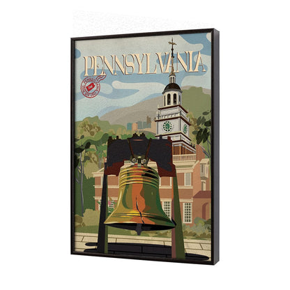 Mercana - Pennsylvania Go USA SM by Mercana Studio a Hand Embellished Decograph Framed Art Print - 15745 view 2