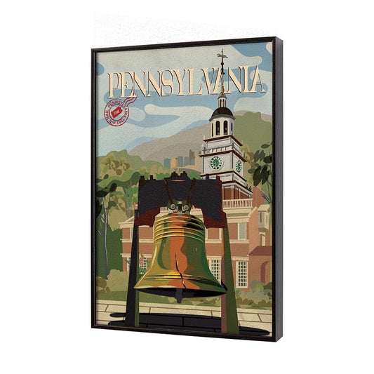 Mercana - Pennsylvania Go USA SM by Mercana Studio a Hand Embellished Decograph Framed Art Print - 15745 view 2