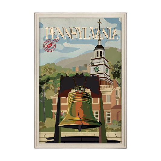 Mercana - Pennsylvania Go USA XL by Mercana Studio a Hand Embellished Decograph Framed Art Print under Glass - 15747 view 1